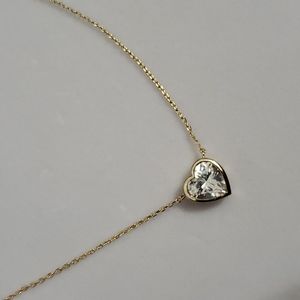 Melinda Maria gold tone heart necklace